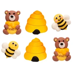Abejas, colmenas y ositos de azúcar (6) - Sin gluten - Decora
