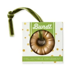 Adorno árbol navidad molde bundt dorado - Nordic Ware
