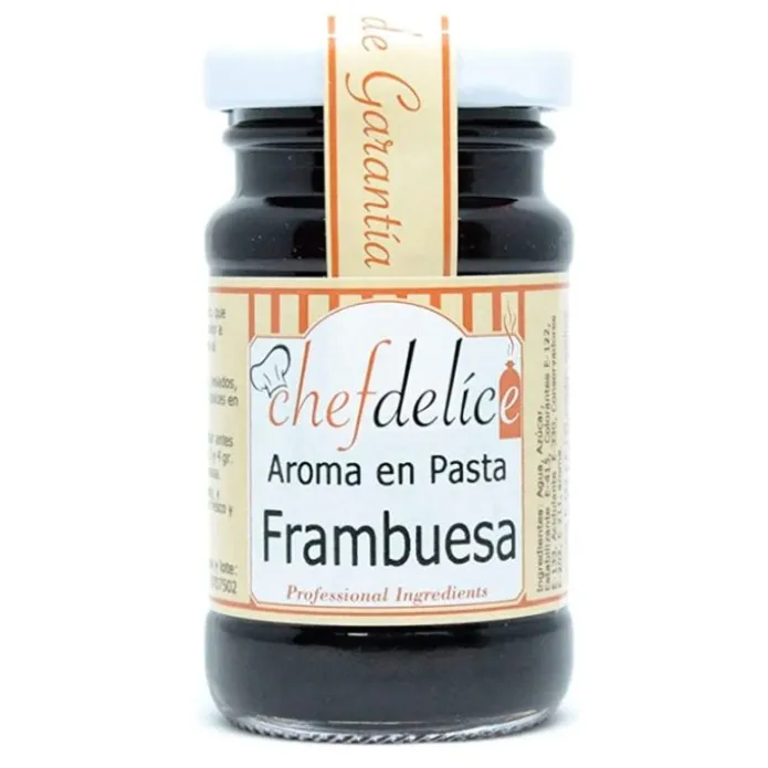 Aroma de frambuesa en pasta 50 g - Sin gluten - Chefdelíce