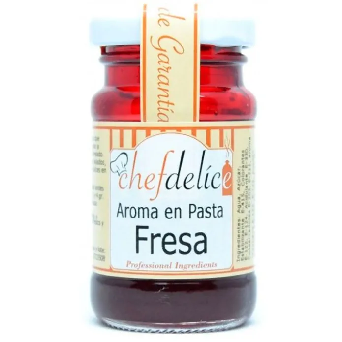 Aroma de fresa en pasta 50 g - Sin gluten - Chefdelíce