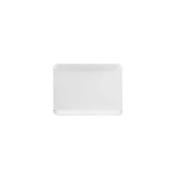 Bandeja de cartón estucada blanca 10,5 x 17,5 cm