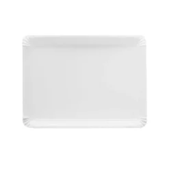 Bandeja de cartón estucada blanca 22 x 28 cm