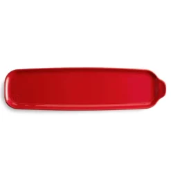 Bandeja para aperitivos roja 42 x 11 cm - Cerámica - Emile Henry