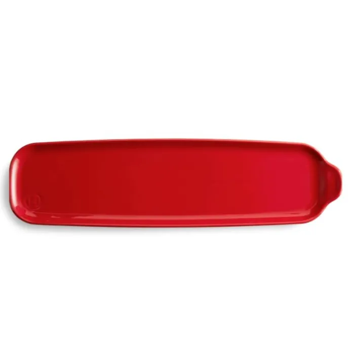 Bandeja para aperitivos roja 42 x 11 cm - Cerámica - Emile Henry