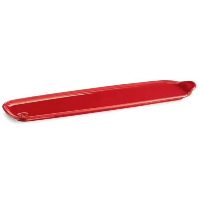 Bandeja para aperitivos roja 42 x 11 cm - Cerámica - Emile Henry