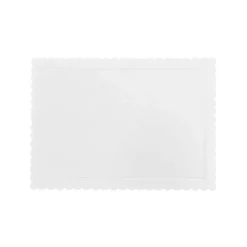 Bandeja rectangular ondulada blanca 30 x 25 cm