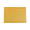 Bandeja rectangular ondulada dorada metalizada 30 x 25 cm
