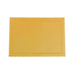 Bandeja rectangular ondulada dorada metalizada 30 x 25 cm