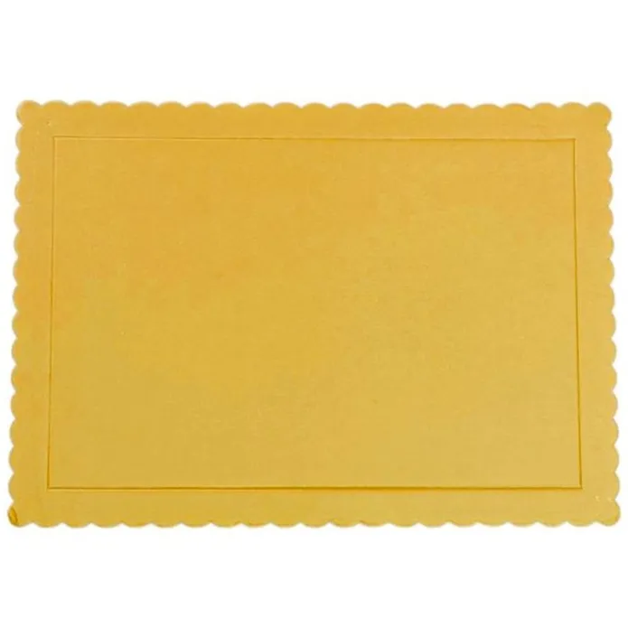 Bandeja rectangular ondulada dorada metalizada 35 x 25 cm