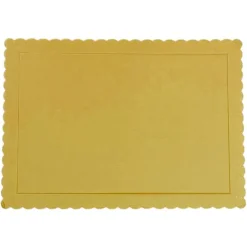 Bandeja rectangular ondulada dorada 40,5 x 30,5 cm
