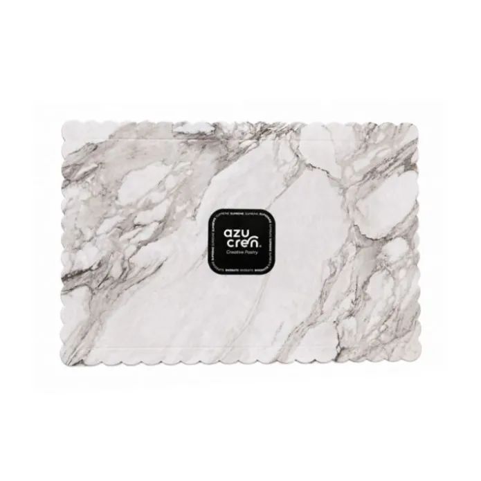 Bandeja rectangular ondulada mármol 30 x 25 cm