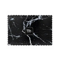 Bandeja rectangular ondulada mármol negro 30 x 25 cm