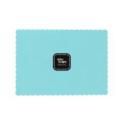Bandeja rectangular ondulada azul cielo 30 x 25 cm