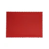 Bandeja rectangular ondulada roja 30 x 25 cm