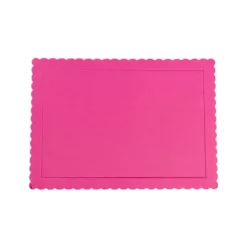 Bandeja rectangular ondulada fucsia 30 x 25 cm