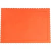Bandeja rectangular ondulada naranja 40 x 30 cm