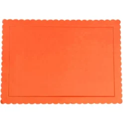 Bandeja rectangular ondulada naranja 40 x 30 cm