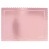 Bandeja rectangular ondulada rosa bebé metalizada 35 x 25 cm - Pastry Colours