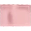 Bandeja rectangular ondulada rosa bebé metalizada 40 x 30 cm