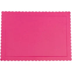 Bandeja rectangular ondulada fucsia 40 x 30 cm