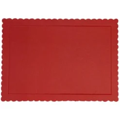 Bandeja rectangular ondulada roja 40 x 30 cm