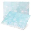 Bandeja rectangular ondulada copos de nieve 40 x 30 cm