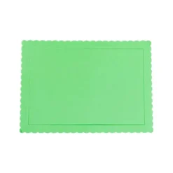 Bandeja rectangular ondulada verde claro 30 x 25 cm