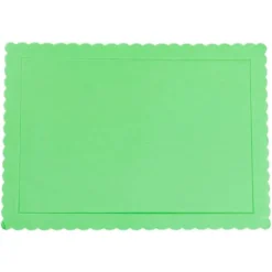 Bandeja rectangular ondulada verde claro 40 x 30 cm
