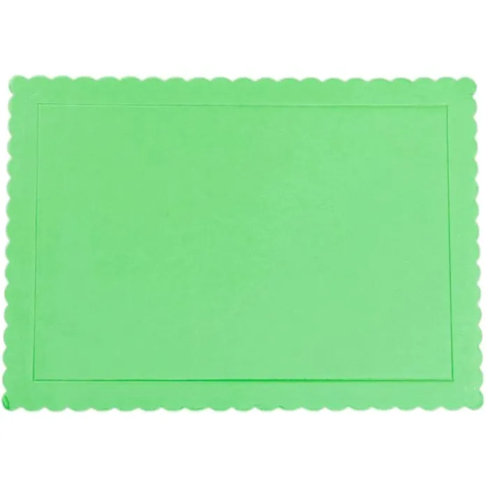 Bandeja rectangular ondulada verde claro 40 x 30 cm