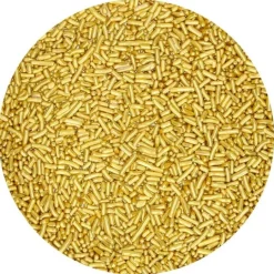 Barritas pequeñas de azúcar doradas metalizadas 80 g - Funcakes