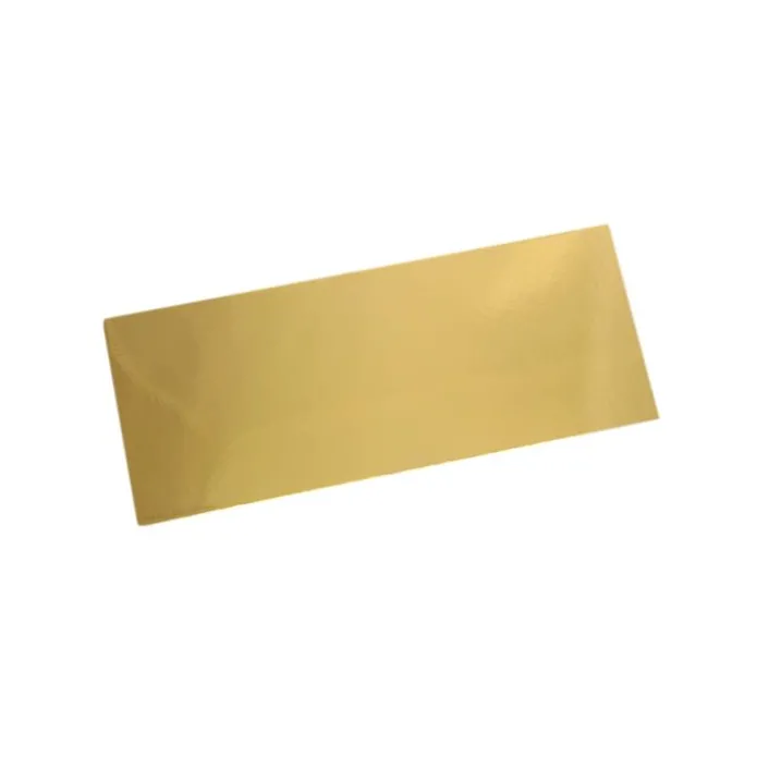 Base dorada para caja de plástico transparente para turrón 19,7 x 8,3 cm