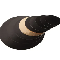 Base para roscón de Reyes negra y dorada 31,5 cm