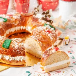 Base para roscón de Reyes negra y dorada 40 cm