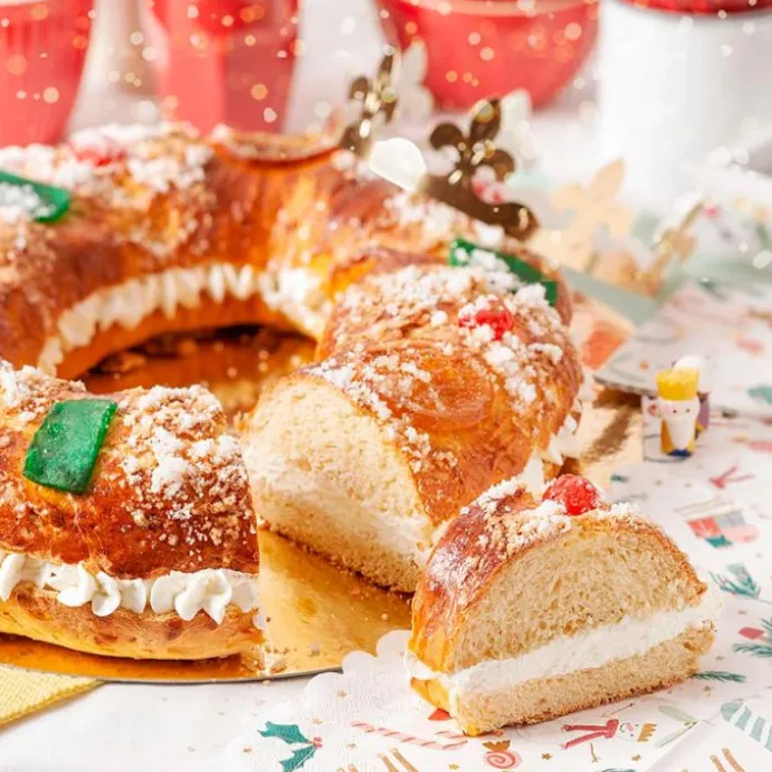 Base para roscón de Reyes negra y dorada 40 cm