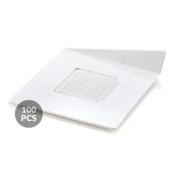 Bases para servir cuadradas blancas (100) - Silikomart Professional