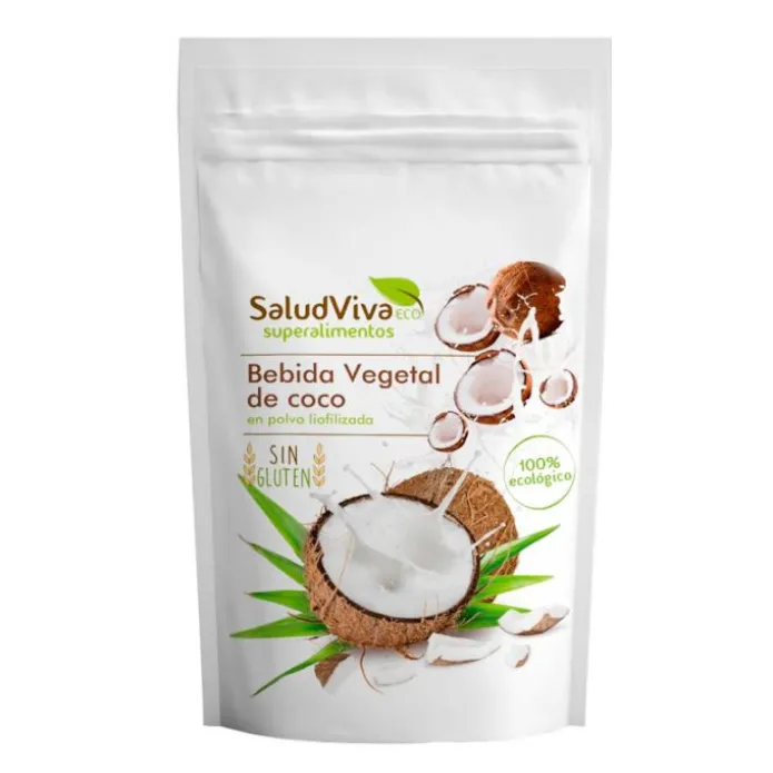 Bebida vegetal de coco en polvo ecológica 200 g - Sin gluten - SaludViva
