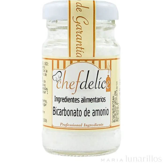 Bicarbonato de amonio o hartshorn 45 gr - Sin gluten - Chefdelíce
