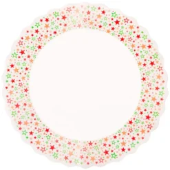 Blondas blancas estrellas Navidad 30 cm (10) - Decora