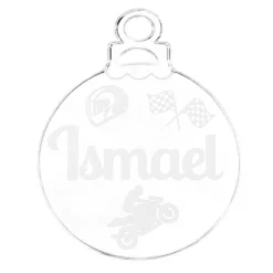 Bola personalizada grabada para árbol de Navidad - Motorista