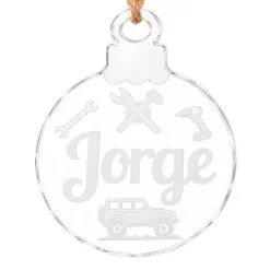 Bola personalizada grabada para árbol de Navidad - Mecánico