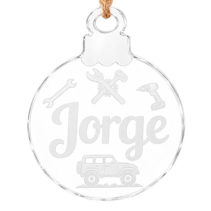 Bola personalizada grabada para árbol de Navidad - Mecánico