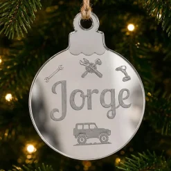 Bola personalizada grabada para árbol de Navidad - Mecánico