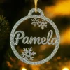 Bola personalizada para árbol de Navidad - Copos de nieve