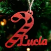 Bola personalizada para árbol de Navidad - Bastón de caramelo