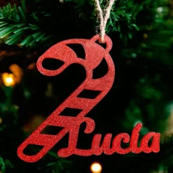 Bola personalizada para árbol de Navidad - Bastón de caramelo