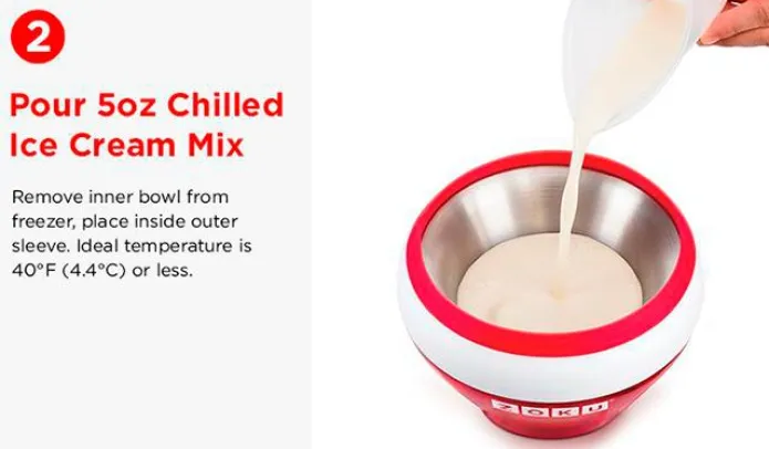 Bol heladera roja - Ice Cream Maker - Zoku