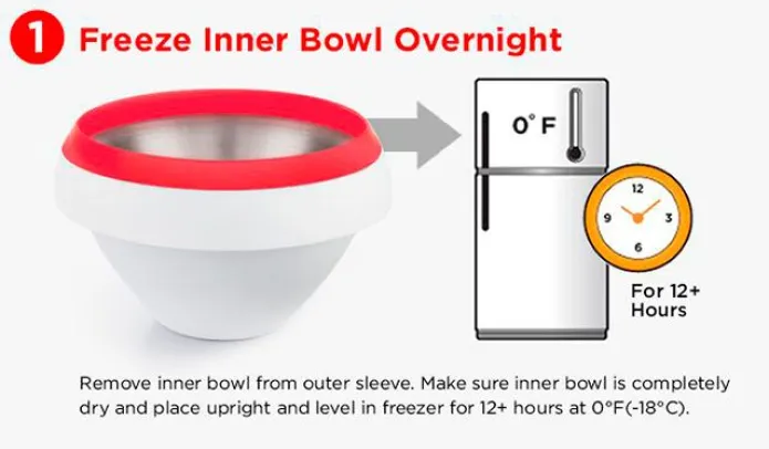 Bol heladera roja - Ice Cream Maker - Zoku