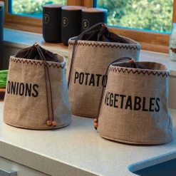 Bolsa para cebollas 22 cm - Arpillera - Kitchen Craft