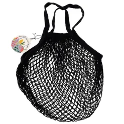 Bolsa para la compra de rejilla negra - Algodón orgánico - Rex London
