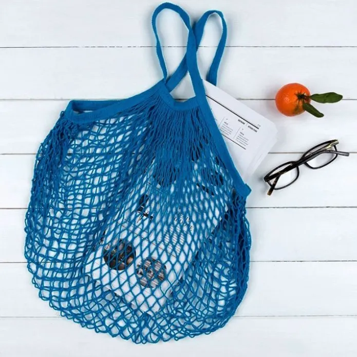 Bolsa para la compra de rejilla negra - Algodón orgánico - Rex London